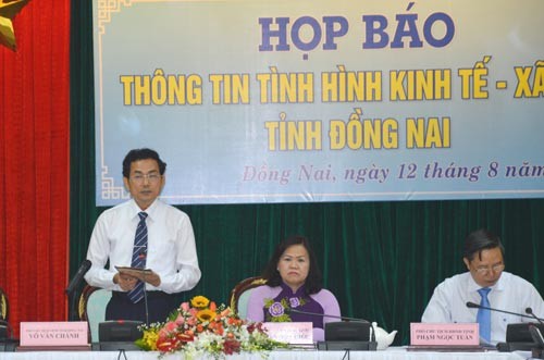 Deputy chairman Vo Van Chanh affirms toxic waste discharge in Formosa Industrial Park, Nhon Trach district, Dong Nai province at a meeting on August 12 (Photo: SGGP)